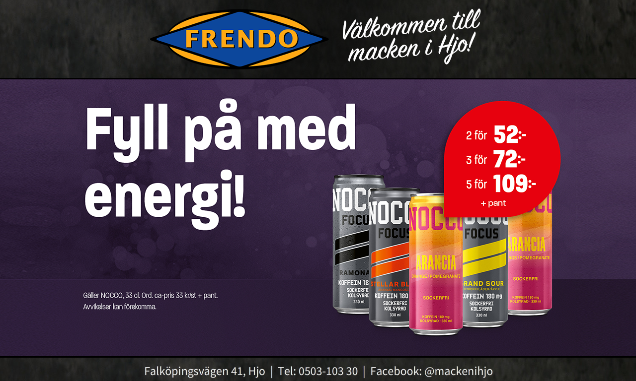 Välkommen in till oss på Frendo