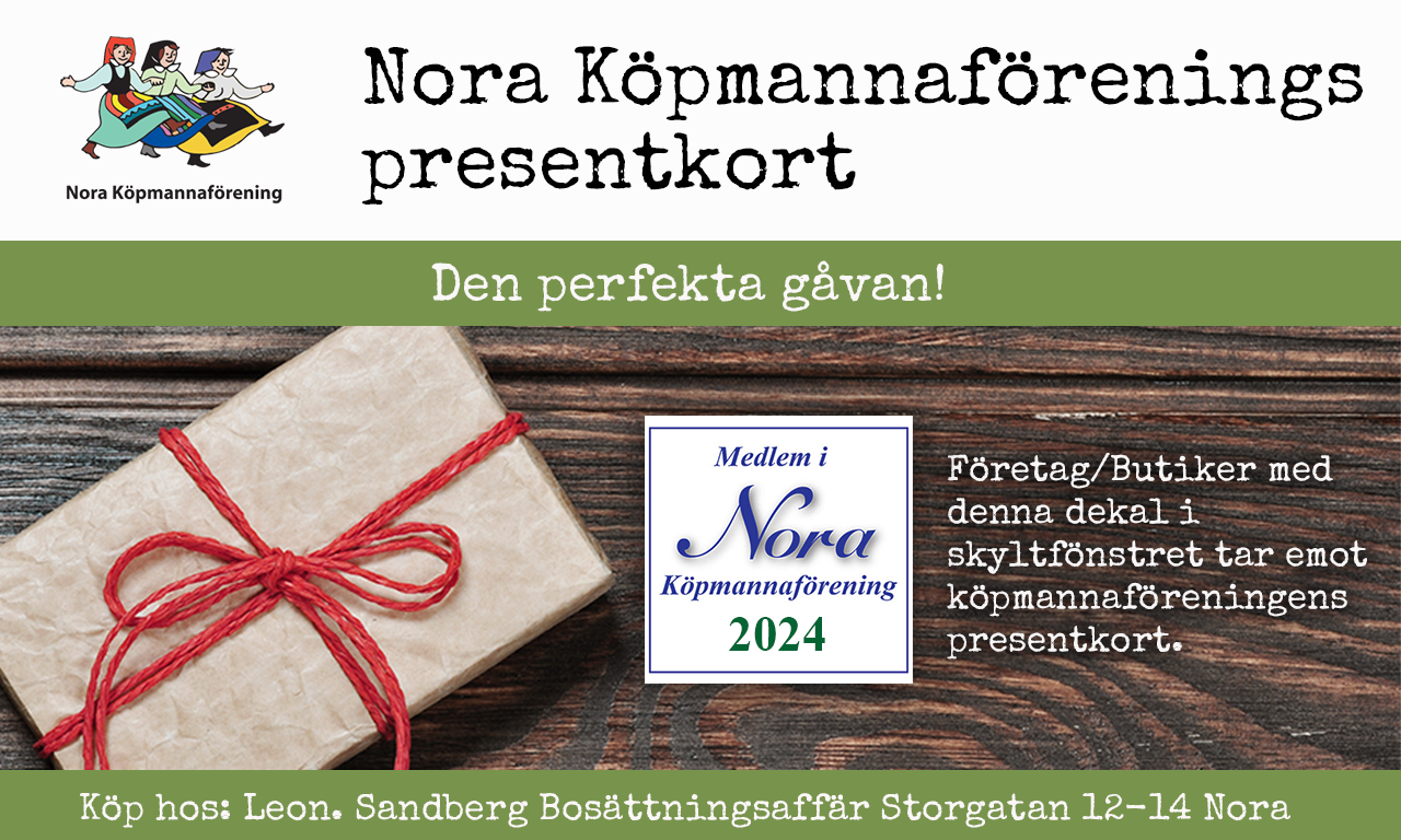Handla i Nora - Nora köpmannaförening presentkort