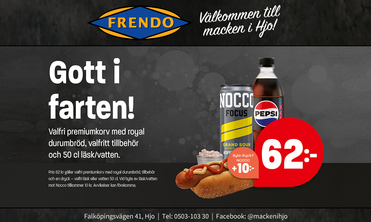 Välkommen in till oss på Frendo
