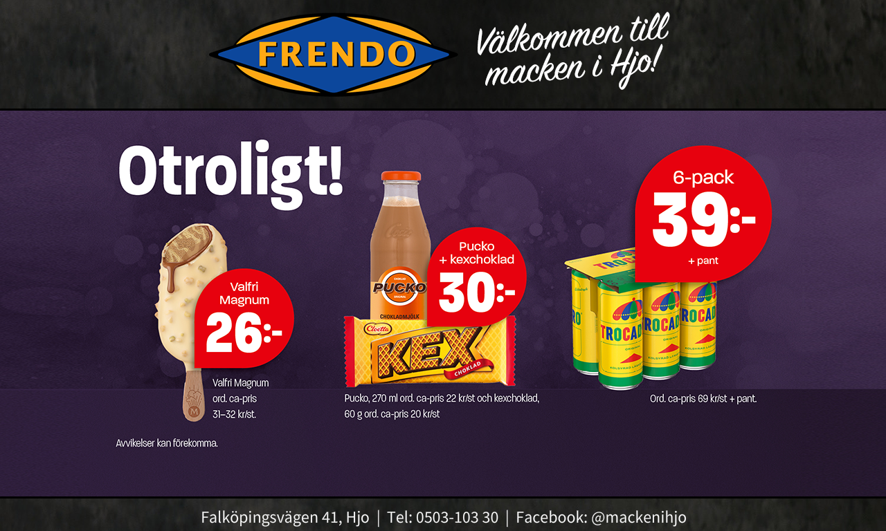 Välkommen in till oss på Frendo