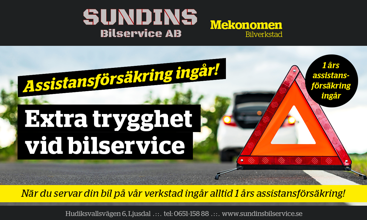1 års assistansförsäkring ingår!